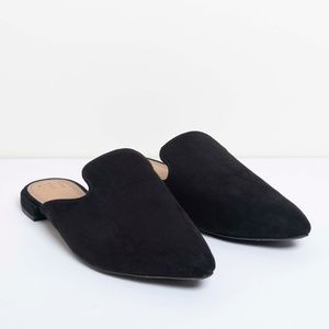 A NEW DAY BLACK SUEDE MULES